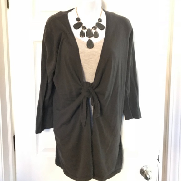 CAbi Sweaters - CAbi tie front long cardigan